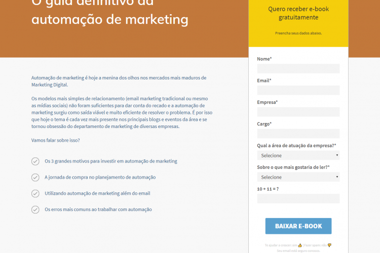 O que perguntar no formulário da minha landing page?